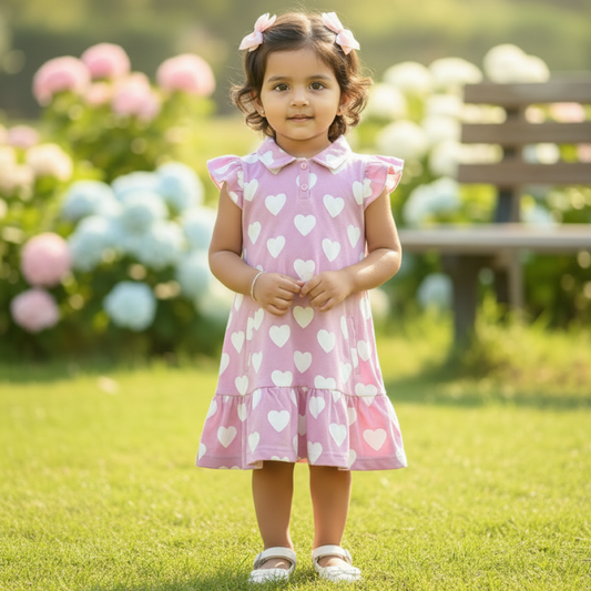 Pique Frock - Pink
