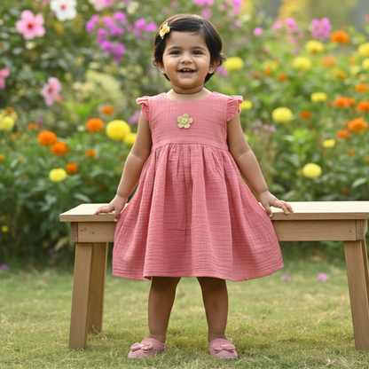 Crinkled Ruffle Frock