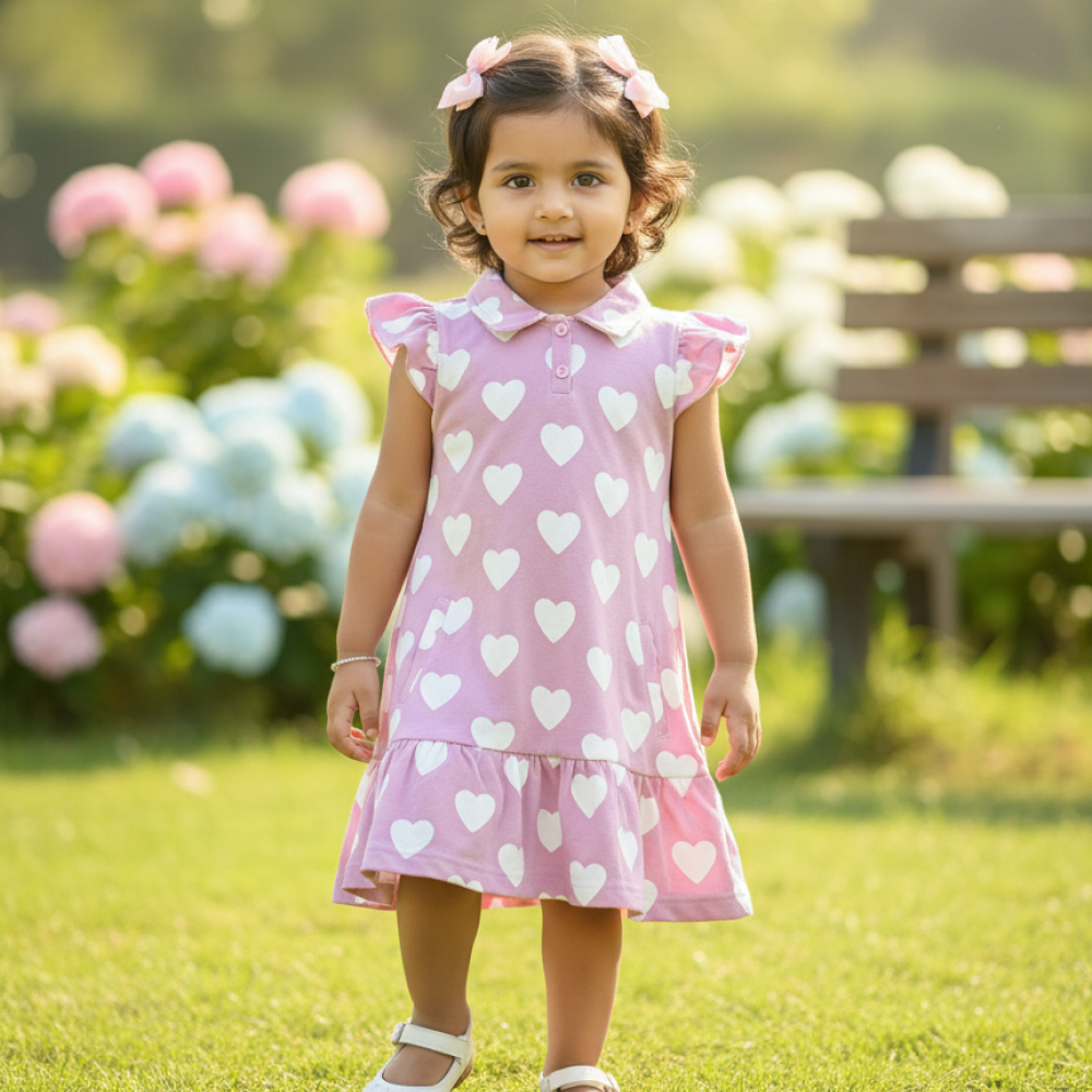Pique Frock - Pink