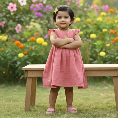 Crinkled Ruffle Frock