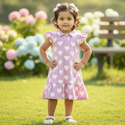 Pique Frock - Pink