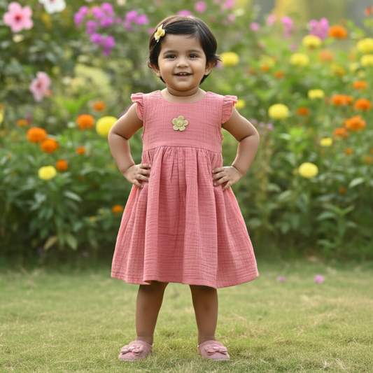 Crinkled Ruffle Frock