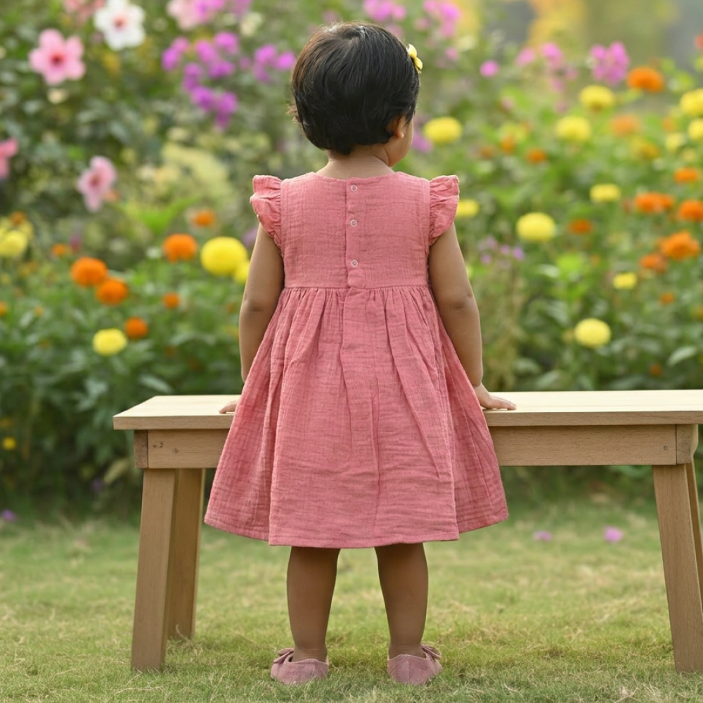 Crinkled Ruffle Frock