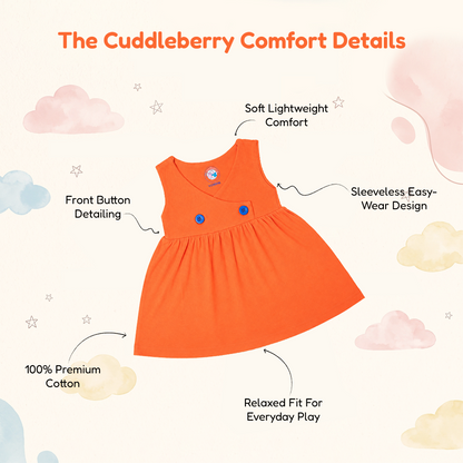 Button Frock - Red