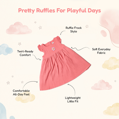 Crinkled Ruffle Frock