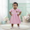 Teddy Collar Frock - Baby Pink